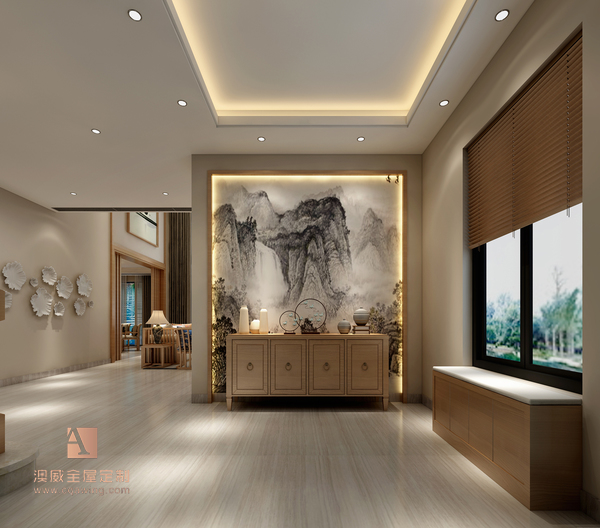 澳威全屋定制:新中式玄关4
